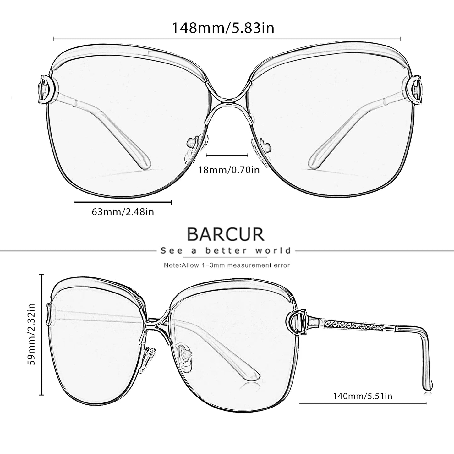 Polarized Ladies Sunglasses Women Gradient Lens round Sun Glasses Square Luxury Brand Oculos Lunette De Soleil Femme