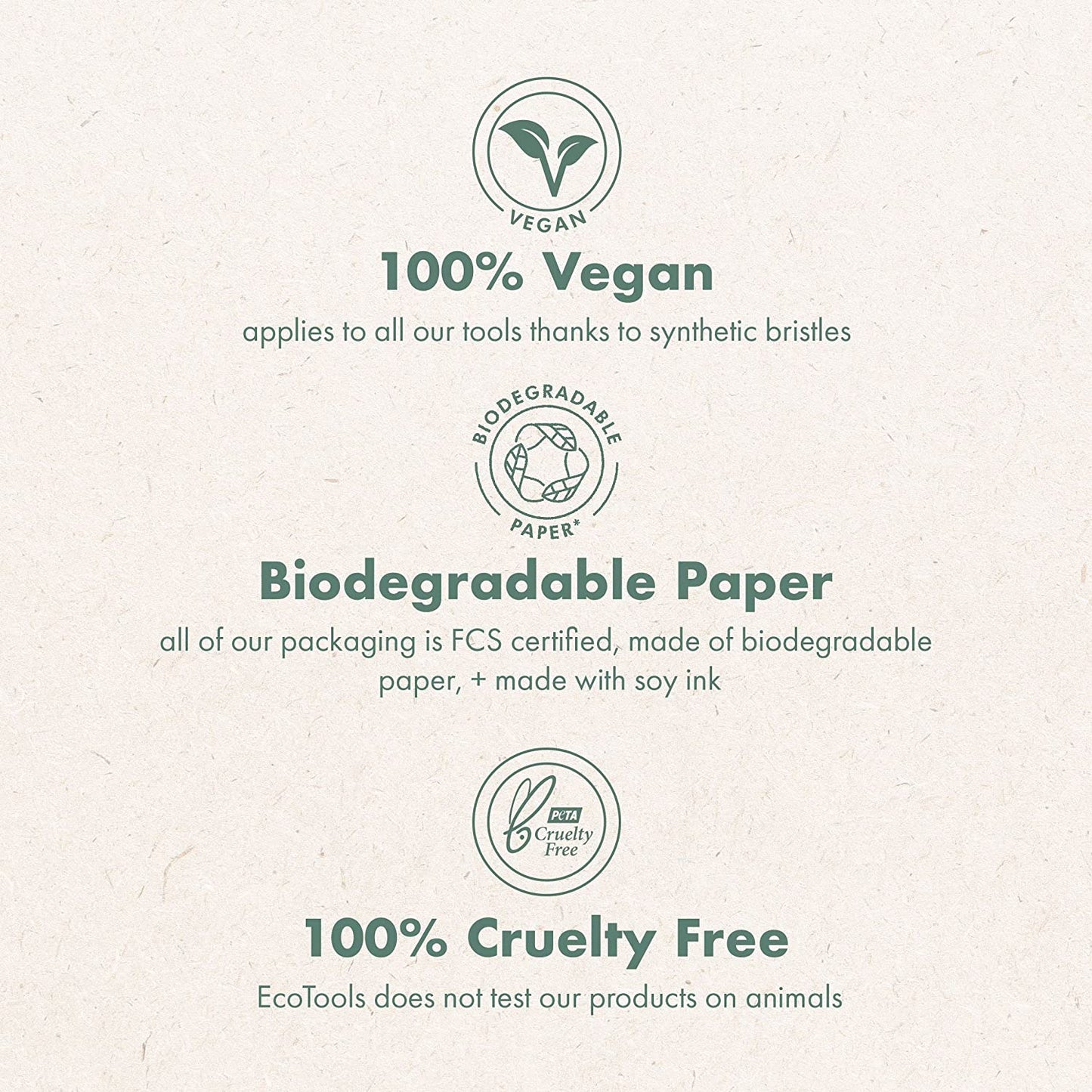 Luxe Natural Elegance Professional Face Makeup & Foundation Brush Set, Premium Brush Kit for Face, Cheek, & Eye Makeup, Synthetic Makeup Brushes, Vegan & Cruelty-Free, 5 Piece Set