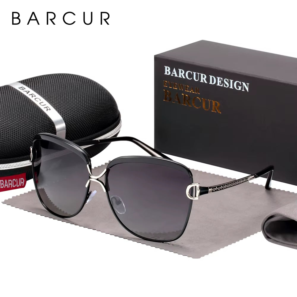 Polarized Ladies Sunglasses Women Gradient Lens round Sun Glasses Square Luxury Brand Oculos Lunette De Soleil Femme